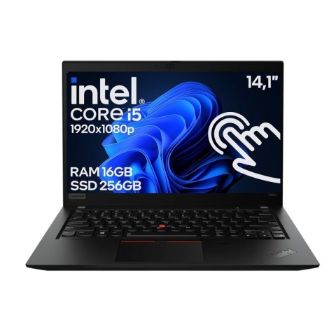 Dotykowy Laptop Lenovo ThinkPad T490S Core i5 8GEN 16GB 256SSD Win11 A-