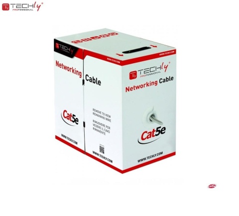 Kabel instalacyjny Intellinet skrętka Cat5e U/UTP drut, SOHO CCA 305m szary