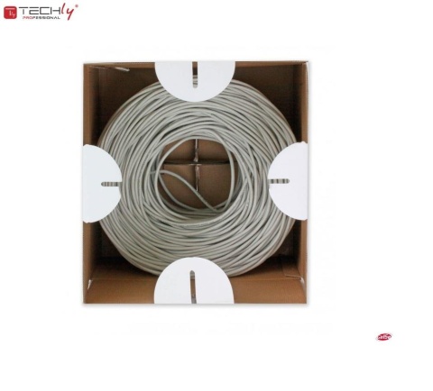 Kabel instalacyjny Intellinet skrętka Cat5e U/UTP drut, SOHO CCA 305m szary