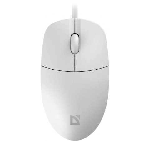Mysz przewodowa Defender AZORA MB-241 OPTICAL 1200dpi 3P biała kabel 1.8 m