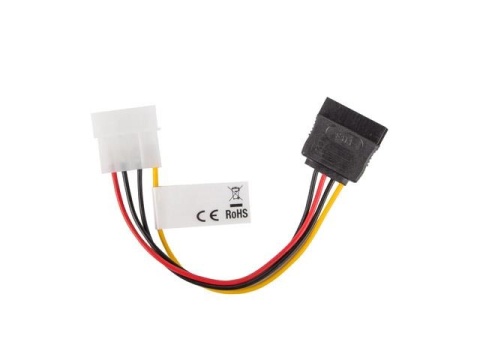 Kabel zasilający Lanberg Molex(M) -> SATA(F) 0,15m