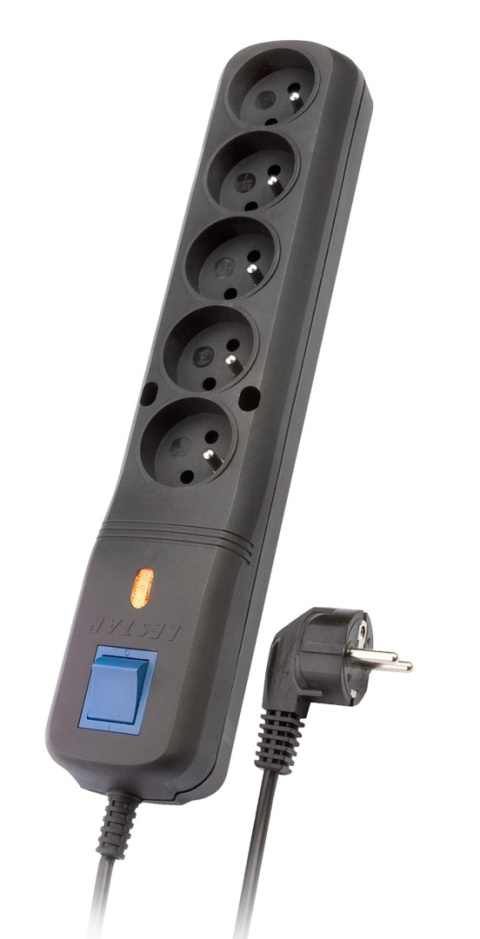 Listwa zasilająca Lestar LV-530W 5W 2,5m czarna