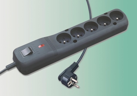 Listwa zasilająca Lestar LV-530W 5W 2,5m czarna