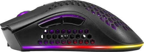 Mysz bezprzewodowa Defender WARLOCK GM-709L optyczna 2400dpi czarna RGB AKUMULATOR 8 przycisków Gaming