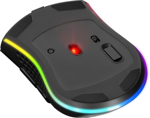 Mysz bezprzewodowa Defender WARLOCK GM-709L optyczna 2400dpi czarna RGB AKUMULATOR 8 przycisków Gaming