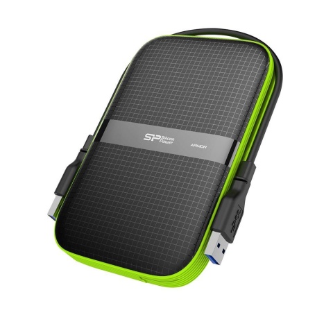 Dysk zewnętrzny Silicon Power ARMOR A60 5TB 2,5" USB 3.0 BLACK-GREEN/PANCERNY wstrząso/pyło i wodoodporny IPX4