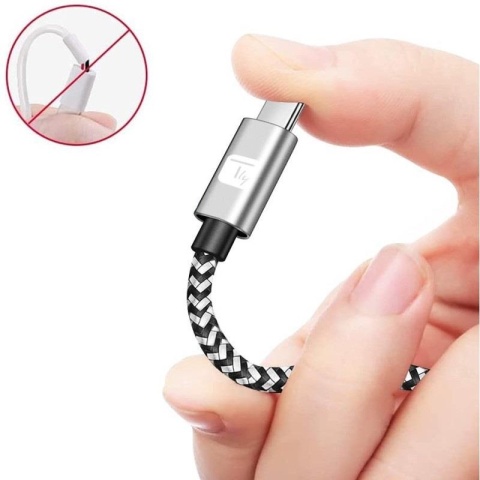 Kabel Techly USB 2.0 USB-C na USB-C kątowy 2m M/M 3A