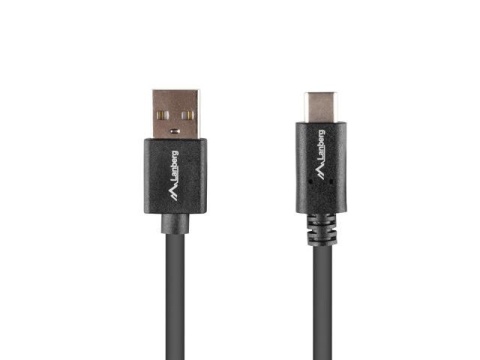 Kabel USB 2.0 Lanberg Type-C(M) - AM 1.8m czarny QC 3.0 BOX
