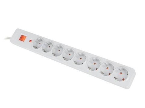 Listwa przeciwprzepięciowa Acar X8 Schuko 3,0m szara