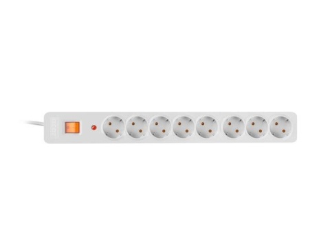 Listwa przeciwprzepięciowa Acar X8 Schuko 3,0m szara