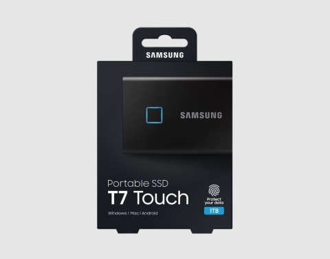Dysk SSD zewnętrzny Samsung T7 Portable Touch 1TB (1050/1000 MB/s) USB 3.1 Black