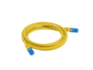 Patchcord Lanberg S/FTP kat.6A 1,5m LSZH CCA fluke passed żółty