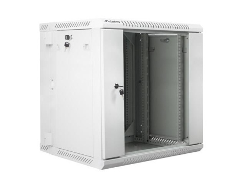 Szafa instalacyjna Rack dwusekcyjna wisząca 19" 12U 600x600 szara Lanberg (flat pack)