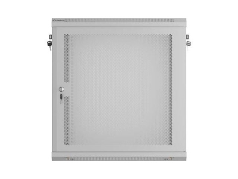 Szafa instalacyjna Rack wisząca 19" 12U 600x450 szara drzwi perforowane Lanberg (flat pack)