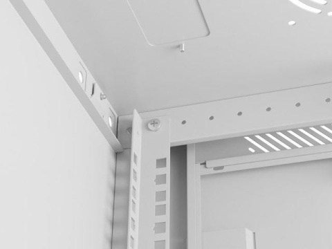 Szafa instalacyjna Rack wisząca 19" 12U 600x450 szara drzwi perforowane Lanberg (flat pack)