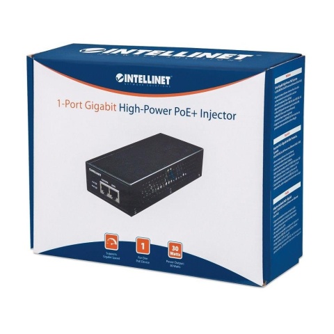 Zasilacz PoE Intellinet 30W 1xGigabit RJ45 Ethernet 802.3af/at