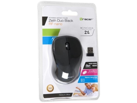 Mysz bezprzewodowa Tracer Zelih Duo Black RF nano