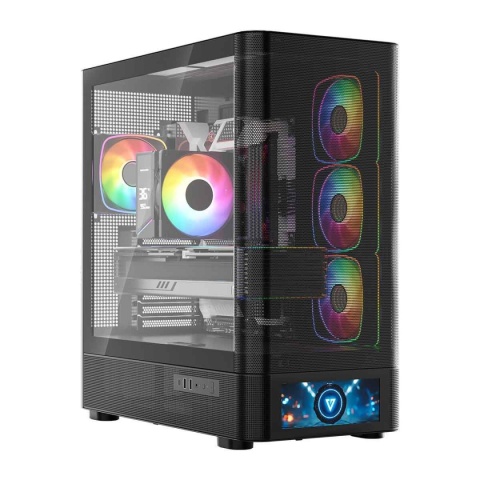 Obudowa Modecom Volcano AQ500 ARGB MIDI czarna