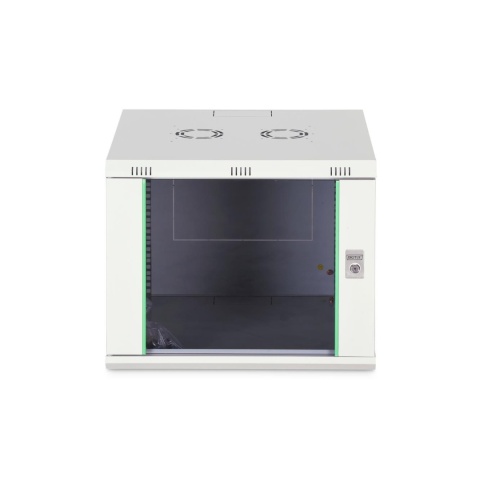 Szafa sieciowa wisząca jednosekcyjna DIGITUS Dynamic 19" 9U, 600x600, drzwi szyba, szary, niezmontowana, 60kg