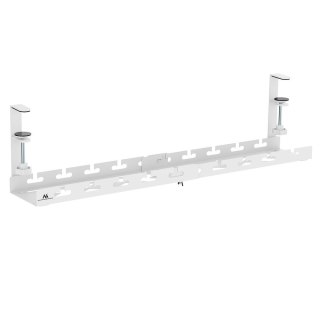 Organizer podbiurkowy na kable Maclean MC-103 W, max. obciążenie 5kg, max. 728mm, biały