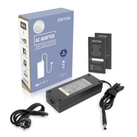 Zasilacz sieciowy Mitsu 19.5v 6.7a (7.4x5.0 pin) 130W do notebooka Dell