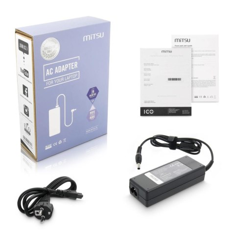 Zasilacz sieciowy Mitsu 19V 4.74A (5.5x3.0 pin) 90W do notebooka Samsung