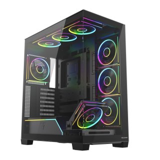 Obudowa Modecom Volcano Stellar Plus ARGB MIDI 8F, czarna