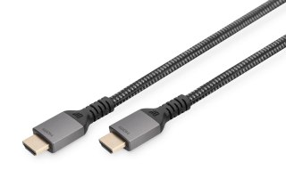 Kabel HDMI 2.1 DIGITUS PREMIUM połączeniowy Ultra HighSpeed 8K60Hz UHD Typ HDMI A/A M/M czarny 3m
