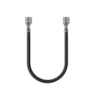 Kabel Qoltec przewód akumulatorowy wsuwka żeńska typu FASTON 250 | 20cm | Czarny
