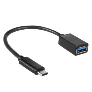 Kabel USB 3.0 Maclean MCTV-843 USB 3.1 Typ C (M) -> USB 3.0 (F) OTG 0,15m czarny