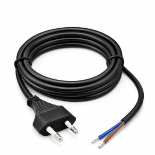 Kabel zasilający Qoltec CEE 7/16 (C) | 2x0.5mm2 | 1.8m