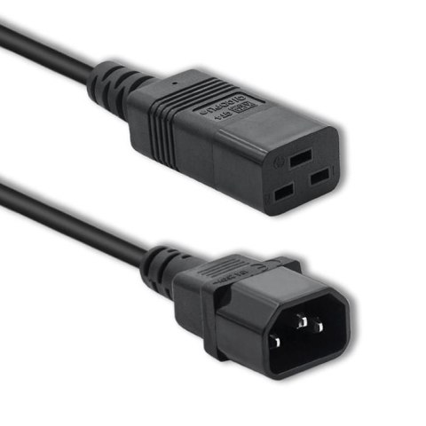 Kabel zasilający Qoltec IEC C14/C19 | 3x1.5mm2 | 2m