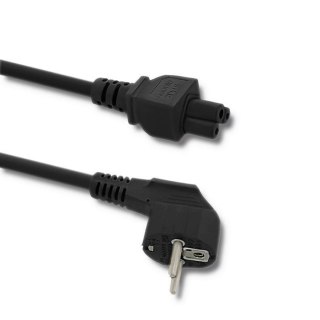 Kabel zasilający Qoltec IEC C5/SCHUKO | koniczynka | 3x0.75mm2 | 1.4m