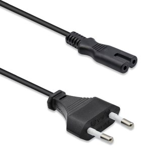 Kabel zasilający Qoltec IEC C7 / CEE 7/16 | ósemka | 2x0.5mm2 | 1.4m