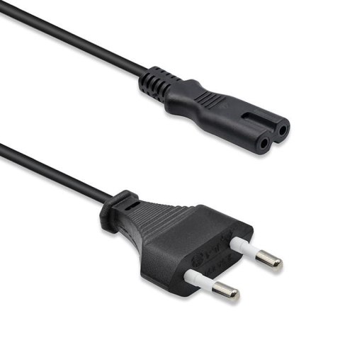 Kabel zasilający Qoltec IEC C7 / CEE 7/16 | ósemka | 2x0.5mm2 | 1.4m