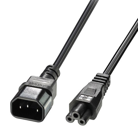 Przedłużacz kabla zasilającego LINDY IEC C5 to IEC C14 1m czarny