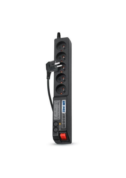 Listwa przeciwprzepięciowa Acar 504WF 1,5m czarna