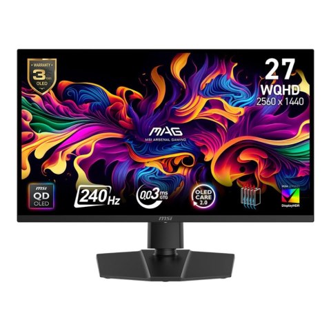 Monitor MSI 26,5" MAG 271QP QD-OLED X24 WQHD 240Hz 2xHDMI DP