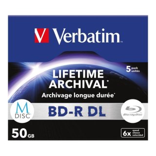 Płyty BD-R DL Verbatim M-Disc 50GB 6x (Jewel Case 5)