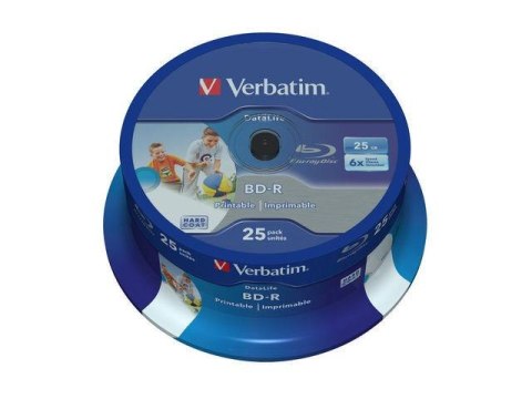 Płyty BD-R SL Datalife 25GB* 6x Wide Inkjet Printable (cake 25)