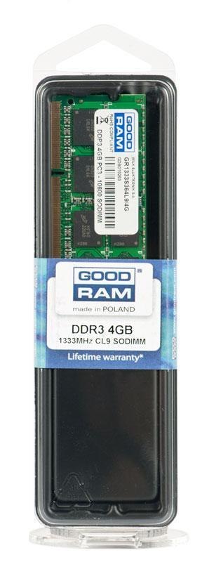 Pamięć SODIMM DDR3 GOODRAM 8GB (1x8GB) 1333MHz CL9 1,5V