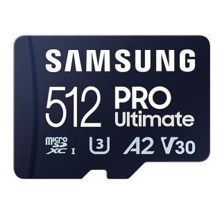 Karta pamięci Samsung PRO Ultimate (2023) microSDXC 512GB (200/130 MB/s) U3 A2 V30 + adapter
