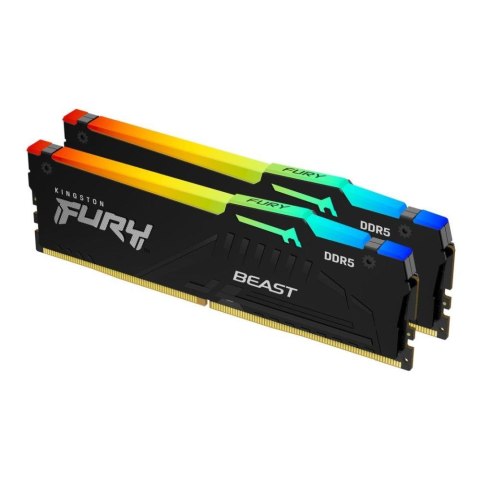 Pamięć DDR5 Kingston FURY Beast RGB 32GB (2x16GB) 6000MHz CL30 1,4V Black EXPO