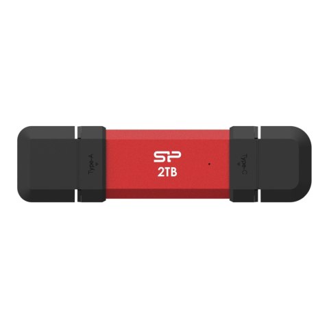 Dysk zewnętrzny SSD Silicon Power DS72 2TB USB-A USB-C (1050/850 MB/s) czerwony