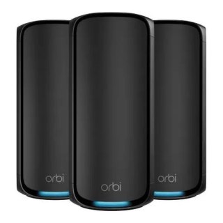 System Mesh Netgear Orbi RBE973SB Quad-Band WiFi 7 BE27000 Black 3-pack router + 2 satelity