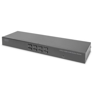Przełącznik KVM DIGITUS 8 portowy HDMI, 4K 30Hz Rack 19"