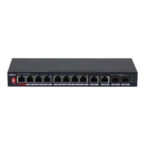 Switch niezarządzalny Dahua PFS3210-8GT2GF-96 2x1GbE combo 2xSFP combo 8x1GbE PoE