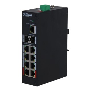 Switch niezarządzalny Dahua PFS3211-8GT-120-V2 8x1GbE PoE 2xSFP Uplink 1x1GbE Uplink