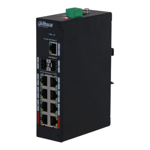 Switch niezarządzalny Dahua PFS3211-8GT-120-V2 8x1GbE PoE 2xSFP Uplink 1x1GbE Uplink