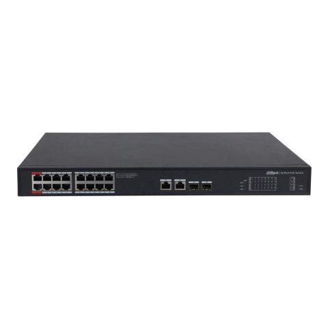 Switch niezarządzalny Dahua PFS3220-16GT-240 2x1GbE Uplink 2xSFP Uplink 16x1GbE PoE